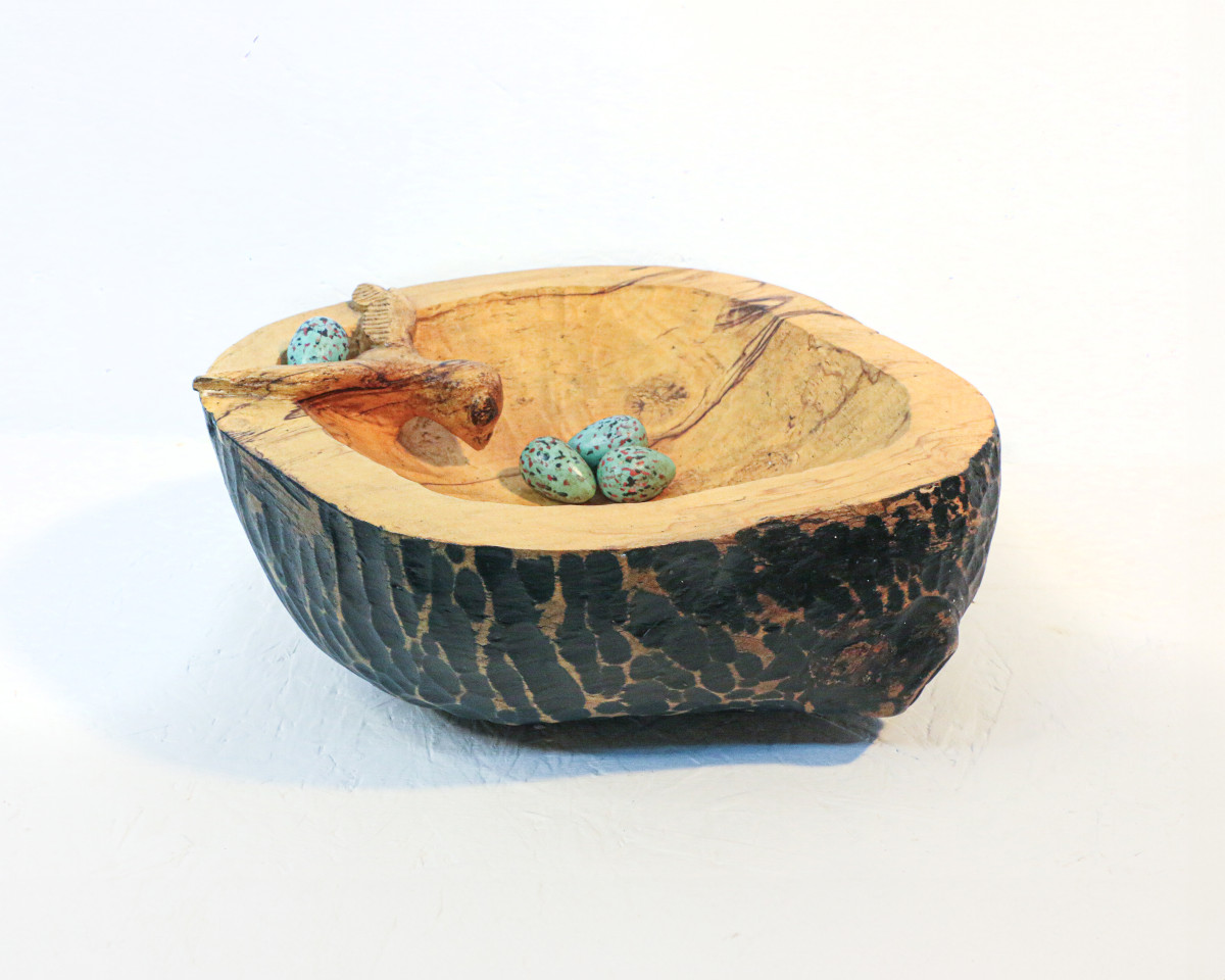 Maple, 11 & half inches diameter, 5 inches tall. £350